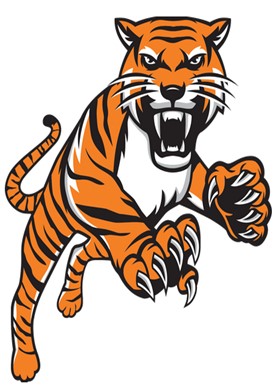 Tiger representing school mascot